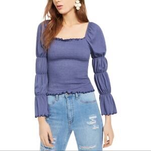 NWOT Rewash Smocked Ruffle-Trimmed Top